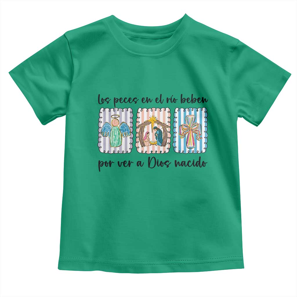 Nativity Scene Christian Christmas Toddler T Shirt Feliz Navidad TS14 Irish Green Print Your Wear