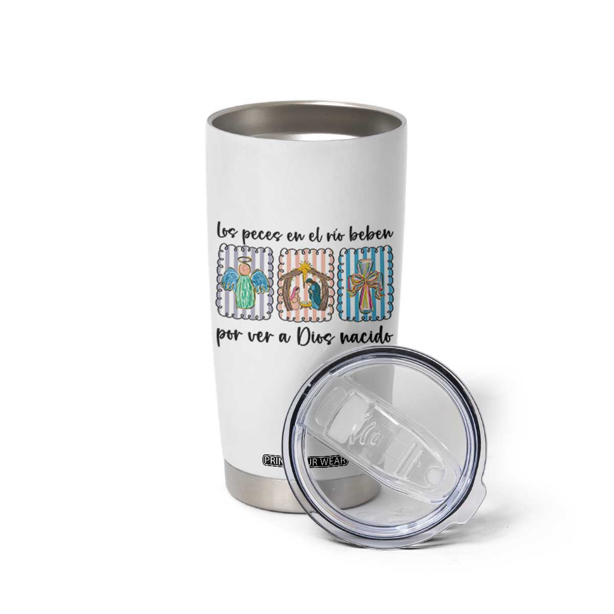 Nativity Scene Christian Christmas Tumbler Cup Feliz Navidad TS14 Print Your Wear