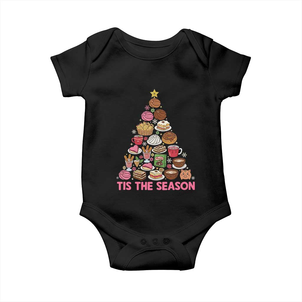 Tis The Season Mexican Christmas Baby Onesie TS14 Black Print Your Wear