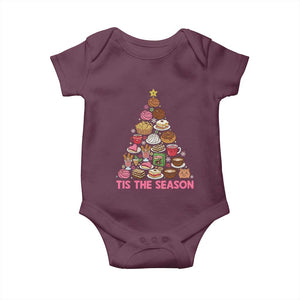 Tis The Season Mexican Christmas Baby Onesie TS14 Maroon Print Your Wear