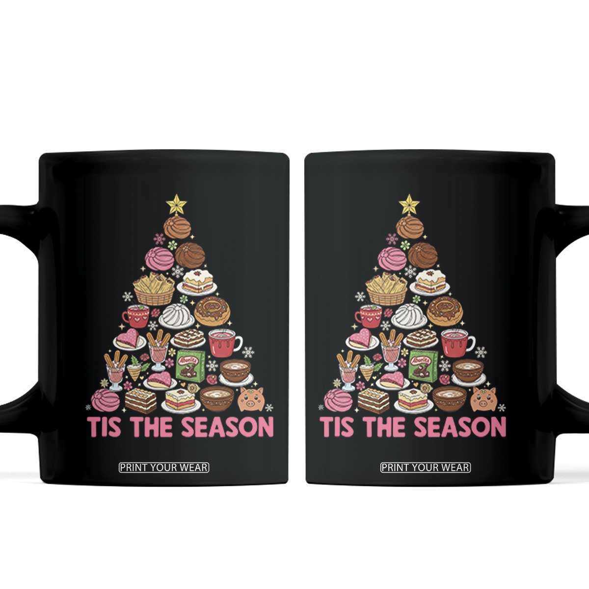 Tis The Season Mexican Christmas Coffee Mug TS14 Black Print Your Wear