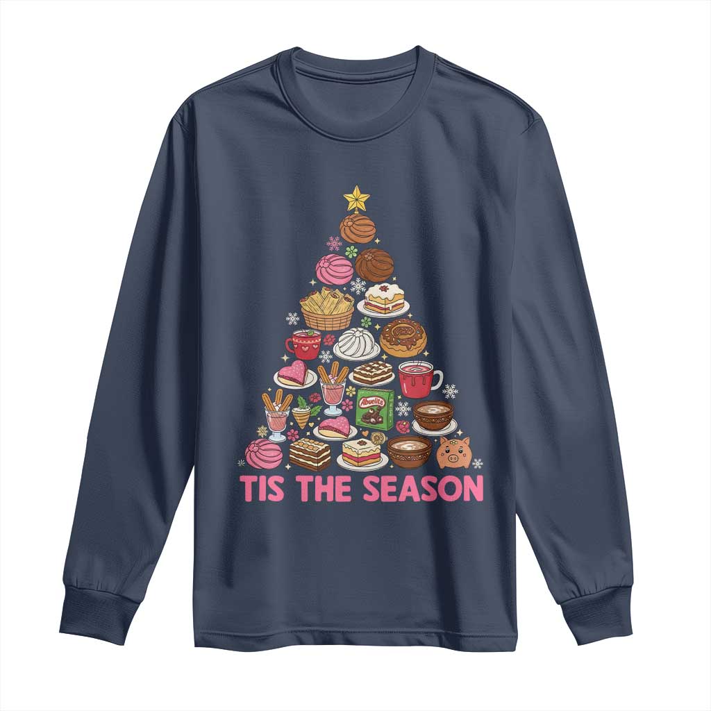 Tis The Season Mexican Christmas Long Sleeve Shirt TS14 Navy Print Your Wear