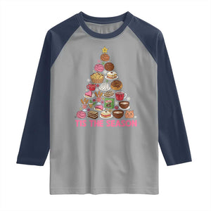 Tis The Season Mexican Christmas Raglan Shirt TS14 Sport Gray Navy Print Your Wear