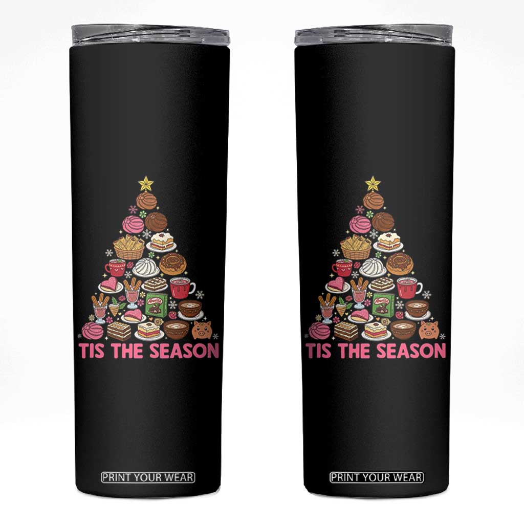 Tis The Season Mexican Christmas Skinny Tumbler TS14 Black Print Your Wear