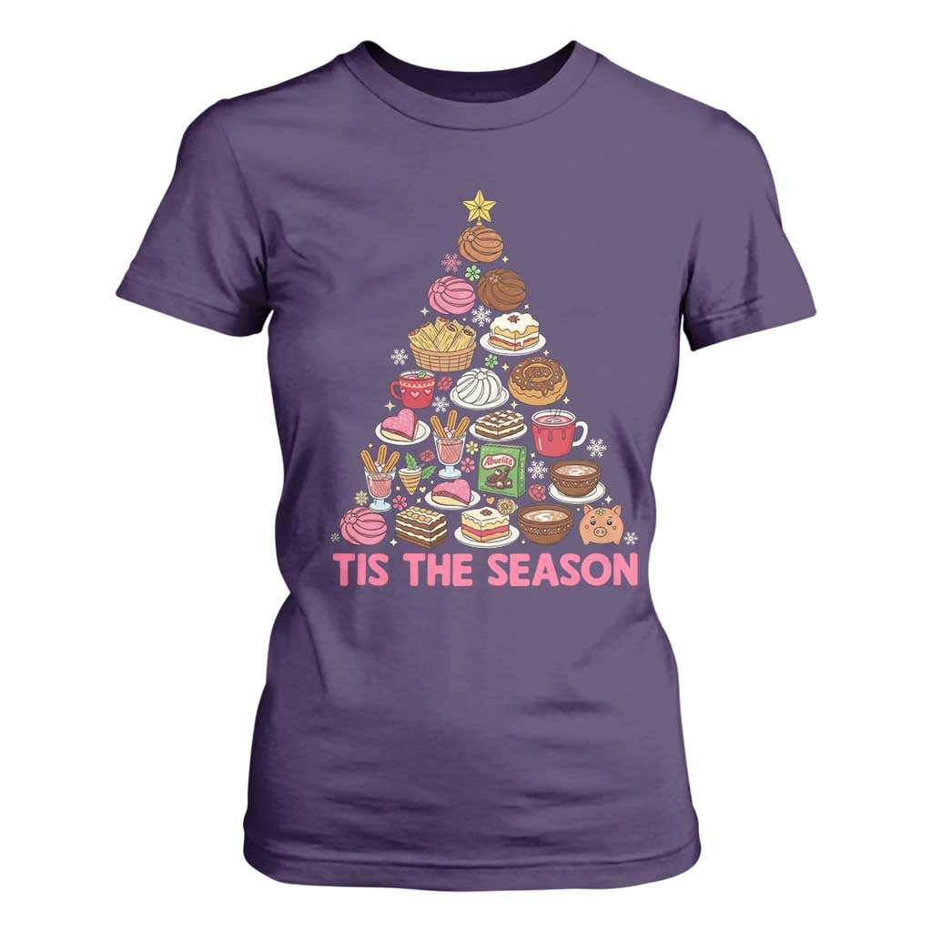 Tis The Season Mexican Christmas T Shirt For Women TS14 Purple Print Your Wear