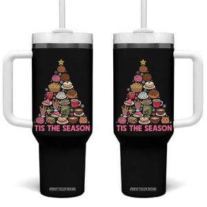 Tis The Season Mexican Christmas Tumbler With Handle TS14 One Size: 40 oz Black Print Your Wear