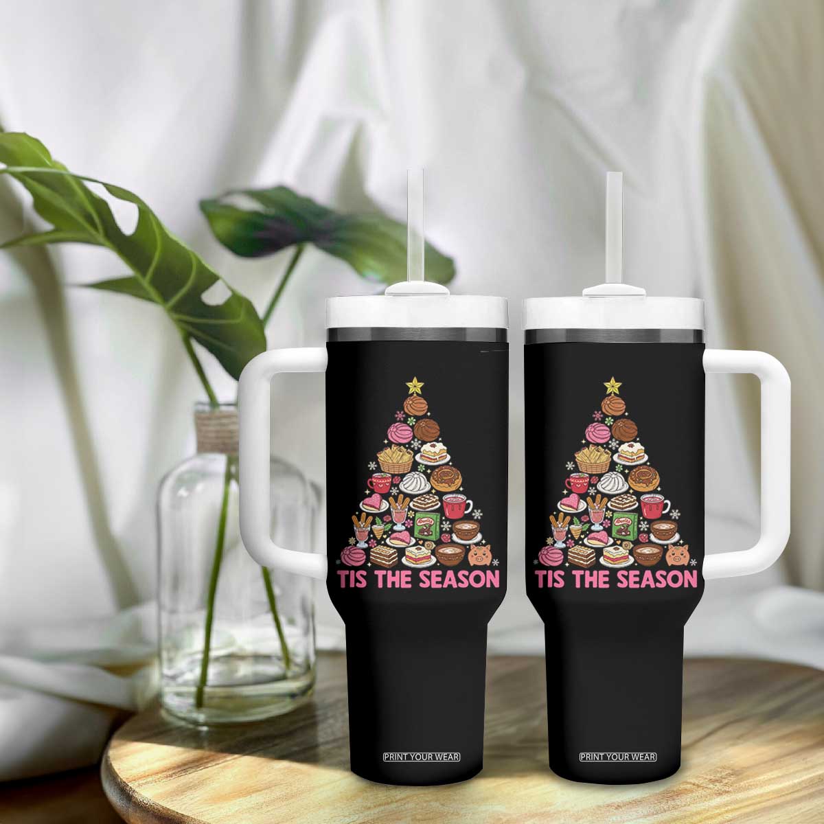 Tis The Season Mexican Christmas Tumbler With Handle TS14 Print Your Wear