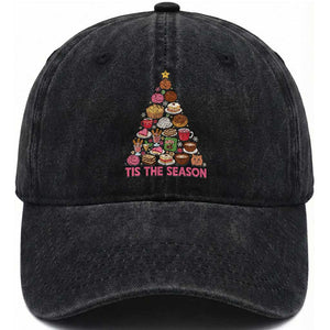 Tis The Season Mexican Christmas Washed Cotton Baseball Cap TS14 Washed Cap Universal Fit Black Print Your Wear