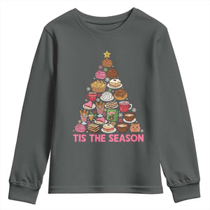Tis The Season Mexican Christmas Youth Sweatshirt TS14 Dark Heather Print Your Wear
