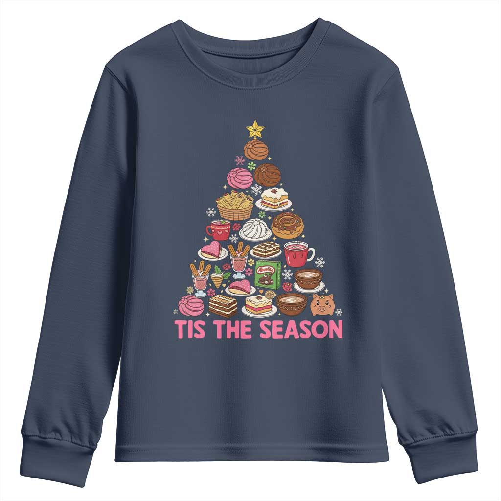 Tis The Season Mexican Christmas Youth Sweatshirt TS14 Navy Print Your Wear