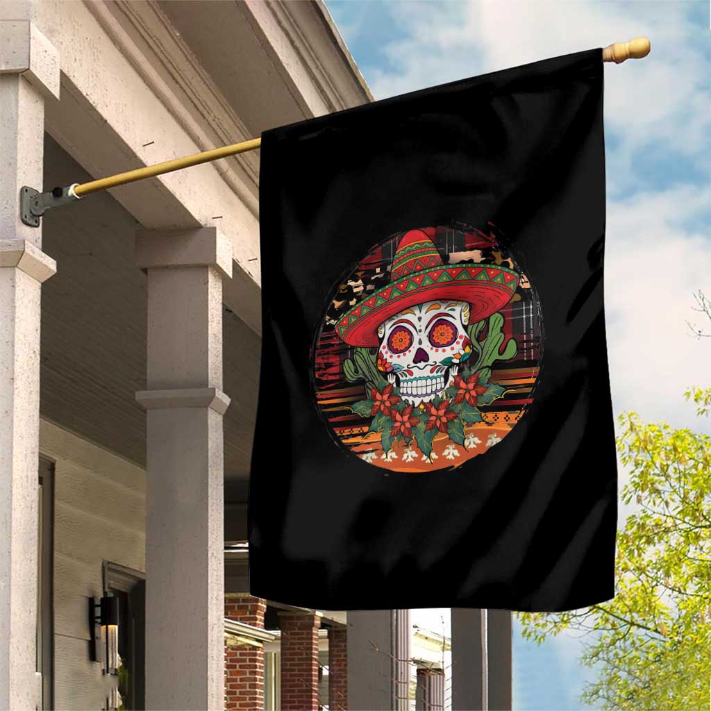Sugar Skull Mexican Christmas Garden Flag TS14 Print Your Wear