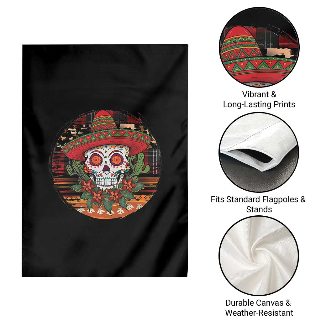 Sugar Skull Mexican Christmas Garden Flag TS14 Print Your Wear