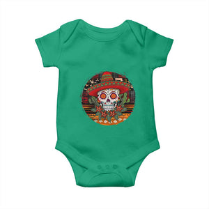 Sugar Skull Mexican Christmas Baby Onesie TS14 Irish Green Print Your Wear