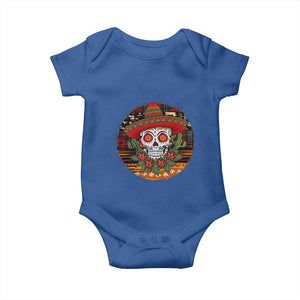Sugar Skull Mexican Christmas Baby Onesie TS14 Royal Blue Print Your Wear