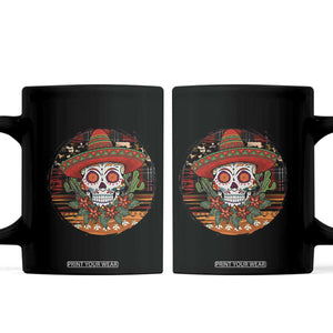 Sugar Skull Mexican Christmas Coffee Mug TS14 Black Print Your Wear