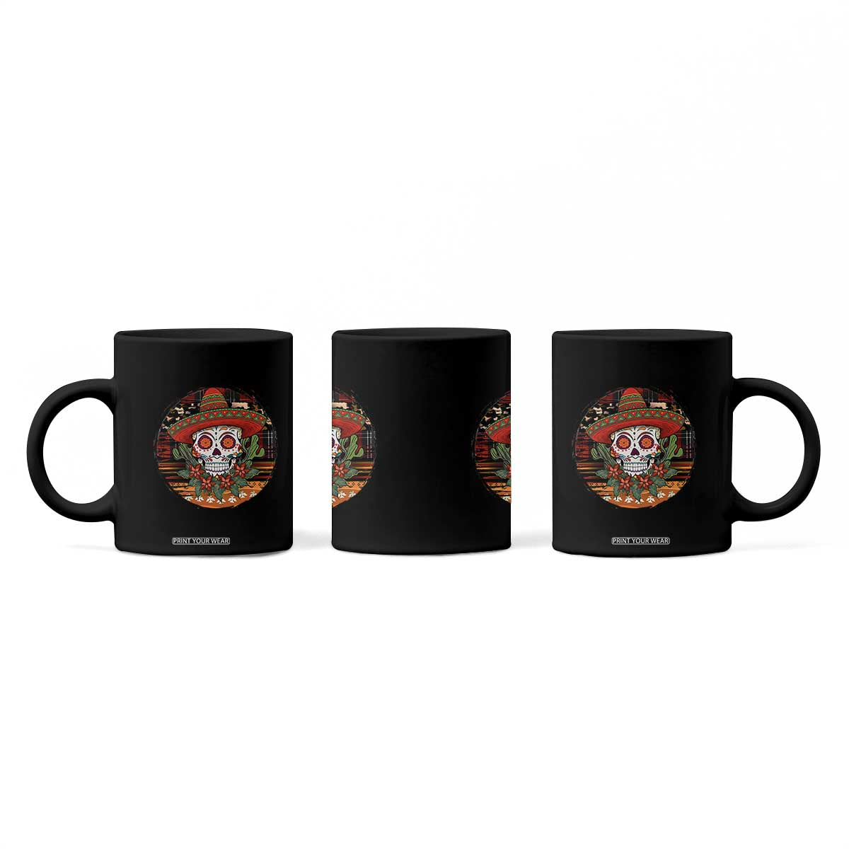 Sugar Skull Mexican Christmas Coffee Mug TS14 Print Your Wear