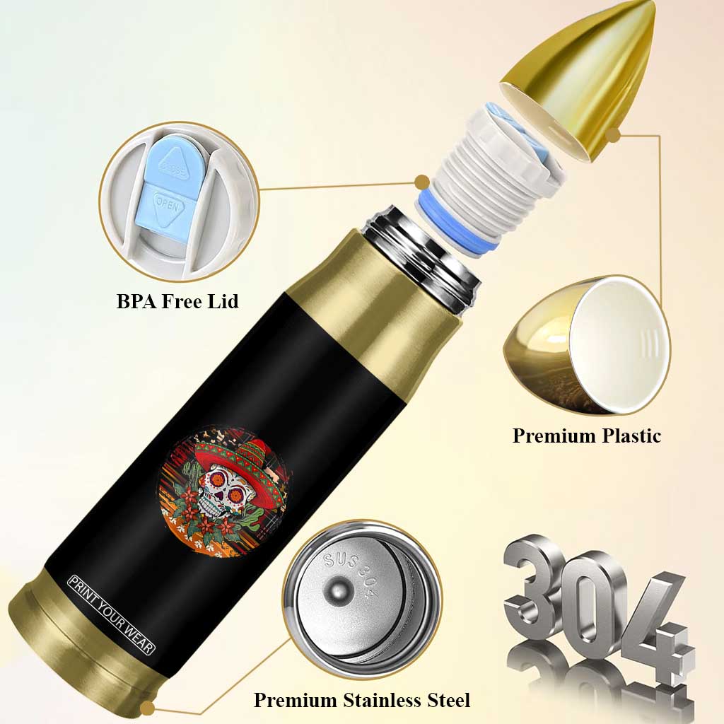 Sugar Skull Mexican Christmas Bullet Tumbler TS14 Print Your Wear