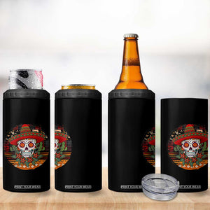 Sugar Skull Mexican Christmas 4 in 1 Can Cooler Tumbler - Print Your Wear