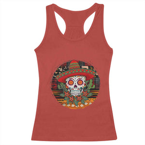 Sugar Skull Mexican Christmas Racerback Tank Top TS14 Red Print Your Wear