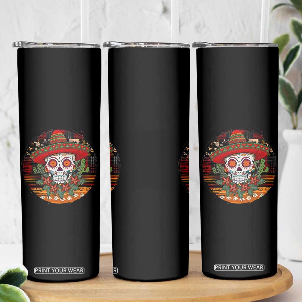 Sugar Skull Mexican Christmas Skinny Tumbler TS14 Print Your Wear