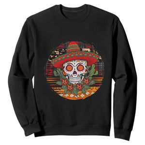 Sugar Skull Mexican Christmas Sweatshirt TS14 Black Print Your Wear