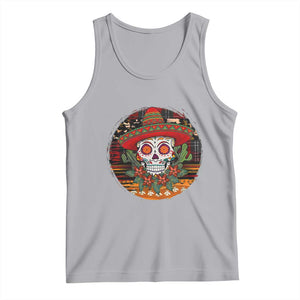 Sugar Skull Mexican Christmas Tank Top TS14 Athletic Heather Print Your Wear