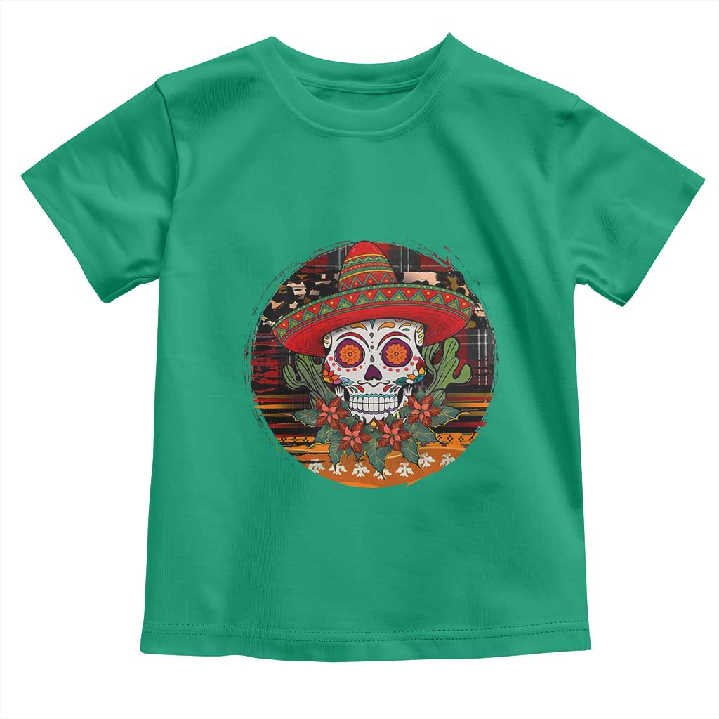 Sugar Skull Mexican Christmas Toddler T Shirt TS14 Irish Green Print Your Wear