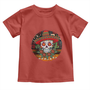 Sugar Skull Mexican Christmas Toddler T Shirt TS14 Red Print Your Wear