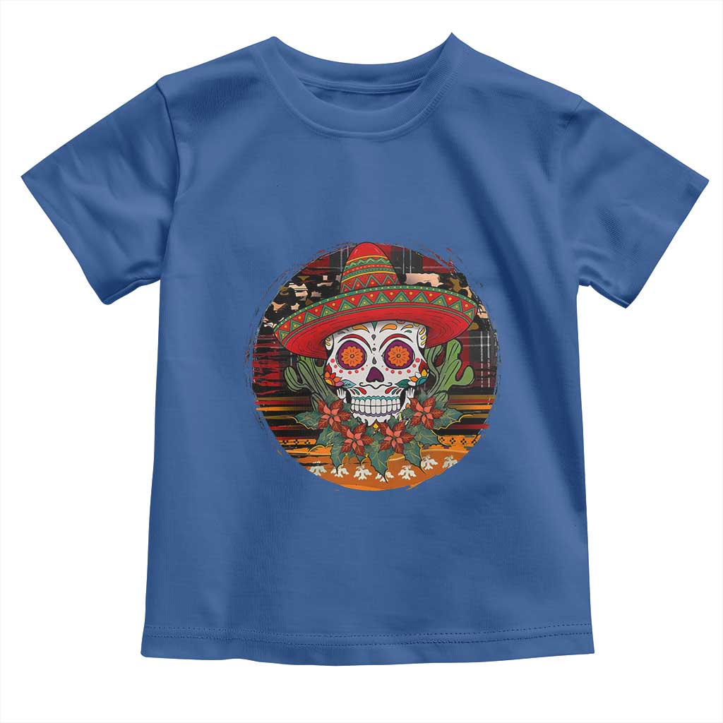 Sugar Skull Mexican Christmas Toddler T Shirt TS14 Royal Blue Print Your Wear