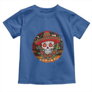 Sugar Skull Mexican Christmas Toddler T Shirt TS14 Royal Blue Print Your Wear