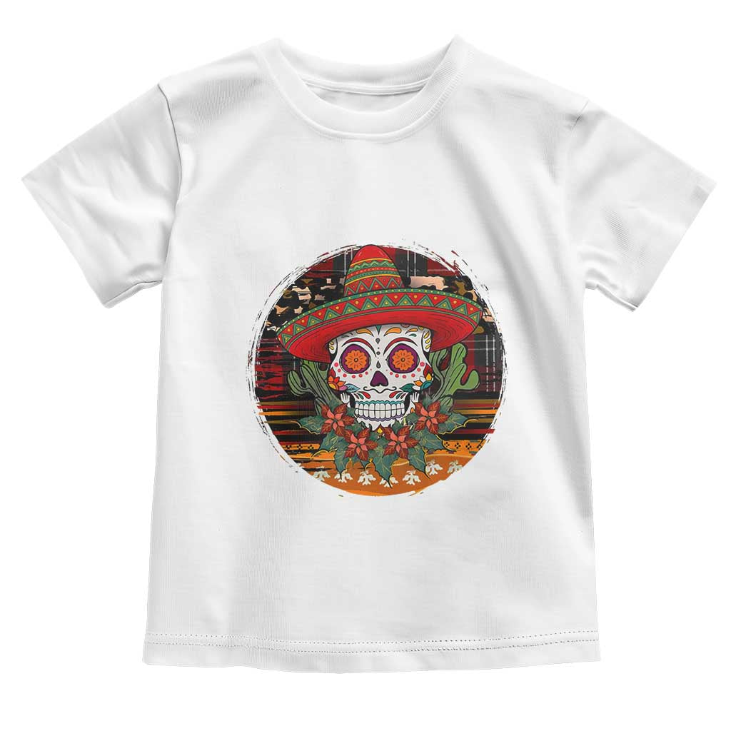 Sugar Skull Mexican Christmas Toddler T Shirt TS14 White Print Your Wear