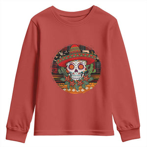 Sugar Skull Mexican Christmas Youth Sweatshirt TS14 Red Print Your Wear