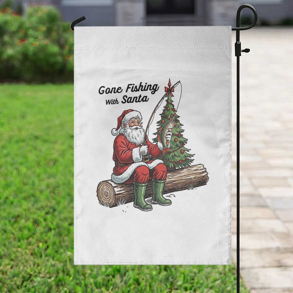 Santa Fishing Chritsmas Garden Flag Funny Fisherman Xmas TS14 Print Your Wear