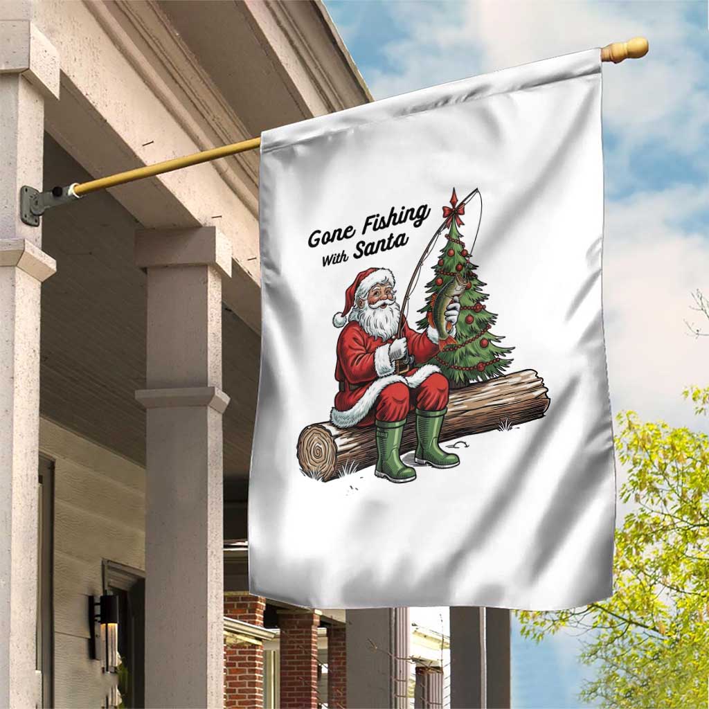 Santa Fishing Chritsmas Garden Flag Funny Fisherman Xmas TS14 Print Your Wear