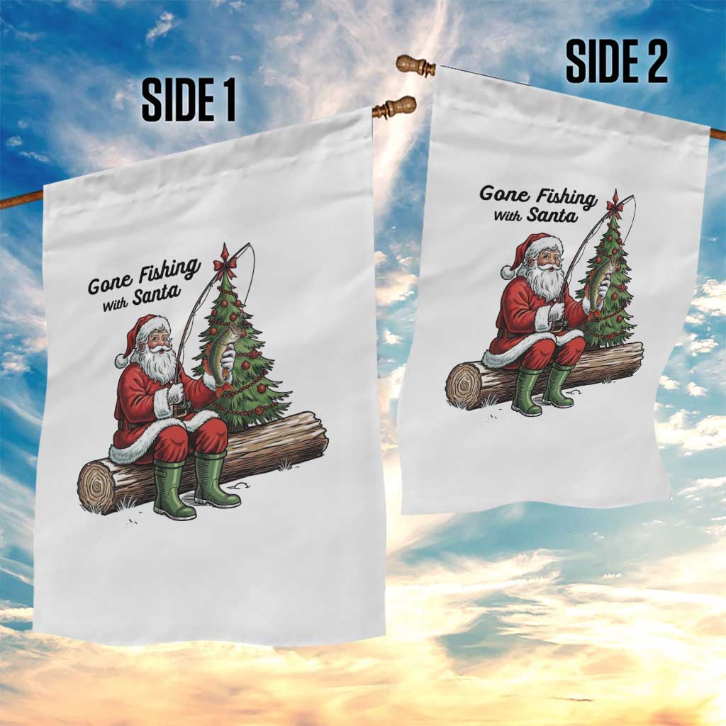 Santa Fishing Chritsmas Garden Flag Funny Fisherman Xmas TS14 Print Your Wear