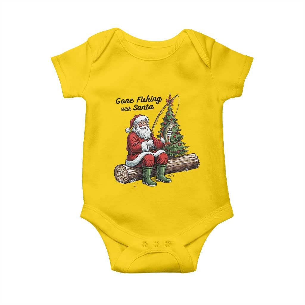 Santa Fishing Chritsmas Baby Onesie Funny Fisherman Xmas TS14 Daisy Print Your Wear