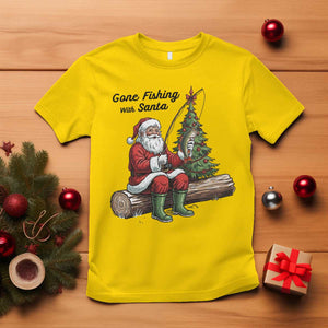 Santa Fishing Chritsmas T Shirt Funny Fisherman Xmas TS14 Daisy Print Your Wear