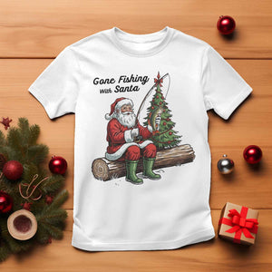 Santa Fishing Chritsmas T Shirt Funny Fisherman Xmas TS14 White Print Your Wear
