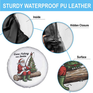 Santa Fishing Chritsmas Spare Tire Cover Funny Fisherman Xmas TS14 Print Your Wear