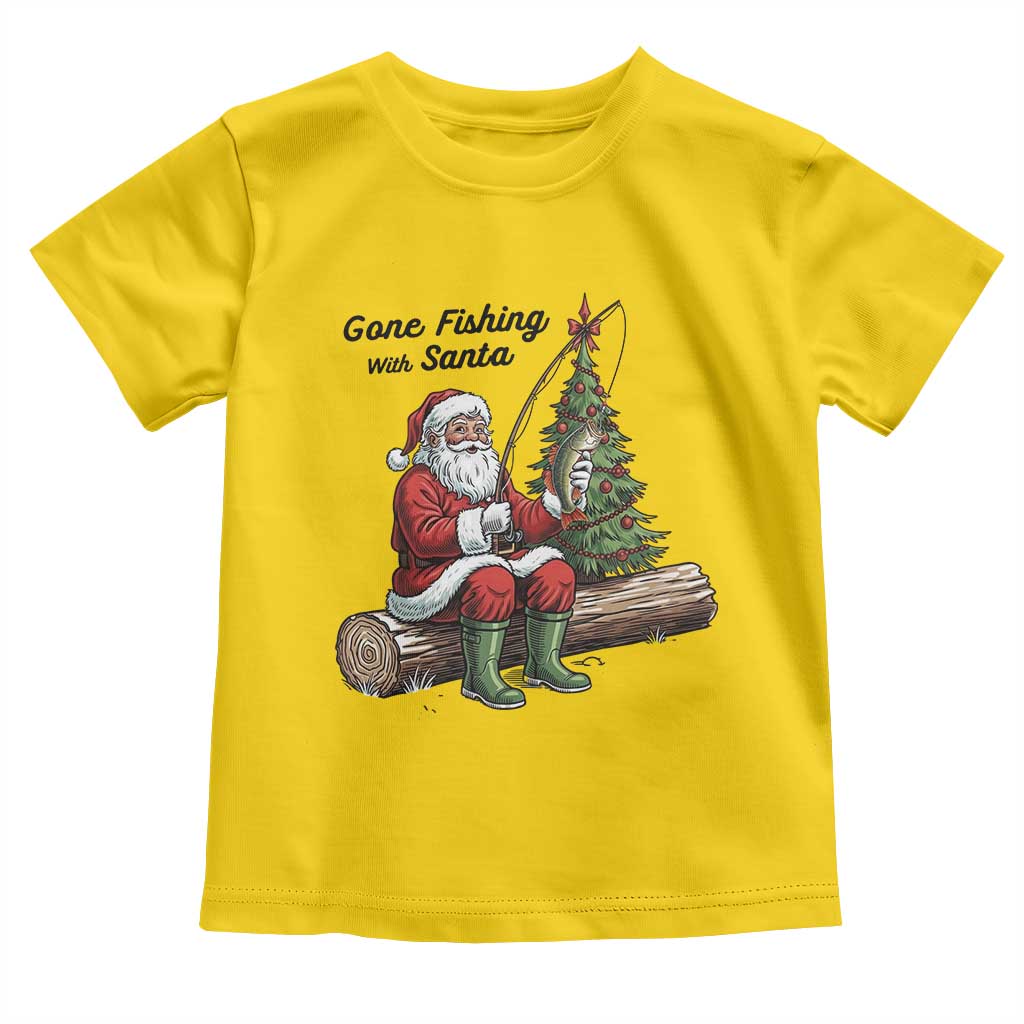 Santa Fishing Chritsmas Toddler T Shirt Funny Fisherman Xmas TS14 Daisy Print Your Wear