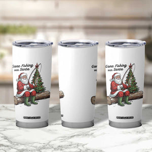 Santa Fishing Chritsmas Tumbler Cup Funny Fisherman Xmas TS14 Print Your Wear