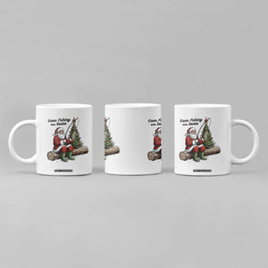Santa Fishing Chritsmas Coffee Mug Funny Fisherman Xmas TS14 Print Your Wear