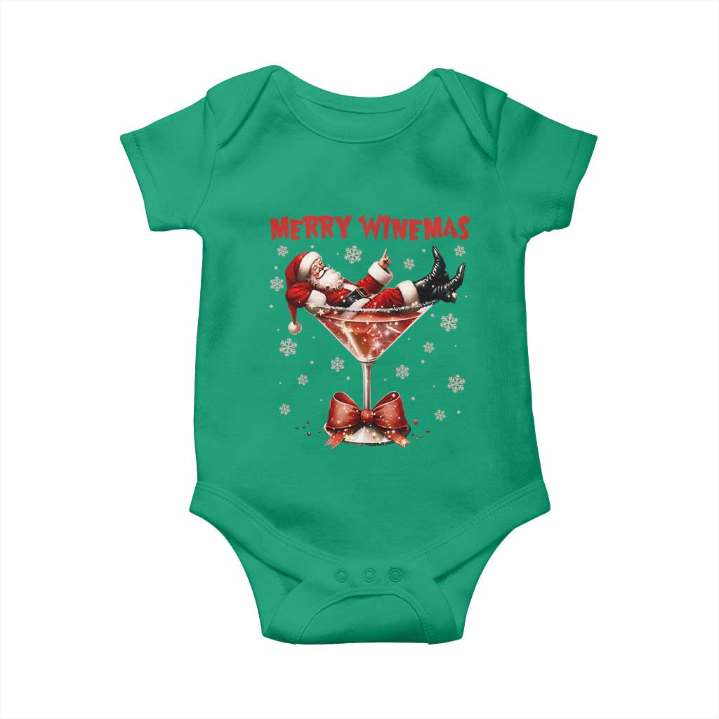 Funny Christmas Wine Baby Onesie Santa Feeling Xmas TS14 Irish Green Print Your Wear