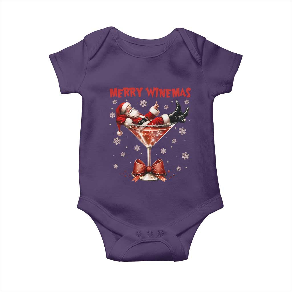 Funny Christmas Wine Baby Onesie Santa Feeling Xmas TS14 Purple Print Your Wear
