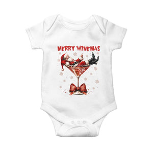 Funny Christmas Wine Baby Onesie Santa Feeling Xmas TS14 White Print Your Wear