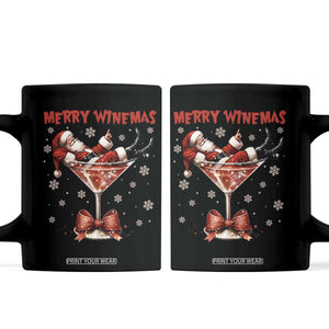 Funny Christmas Wine Coffee Mug Santa Feeling Xmas TS14 Black Print Your Wear