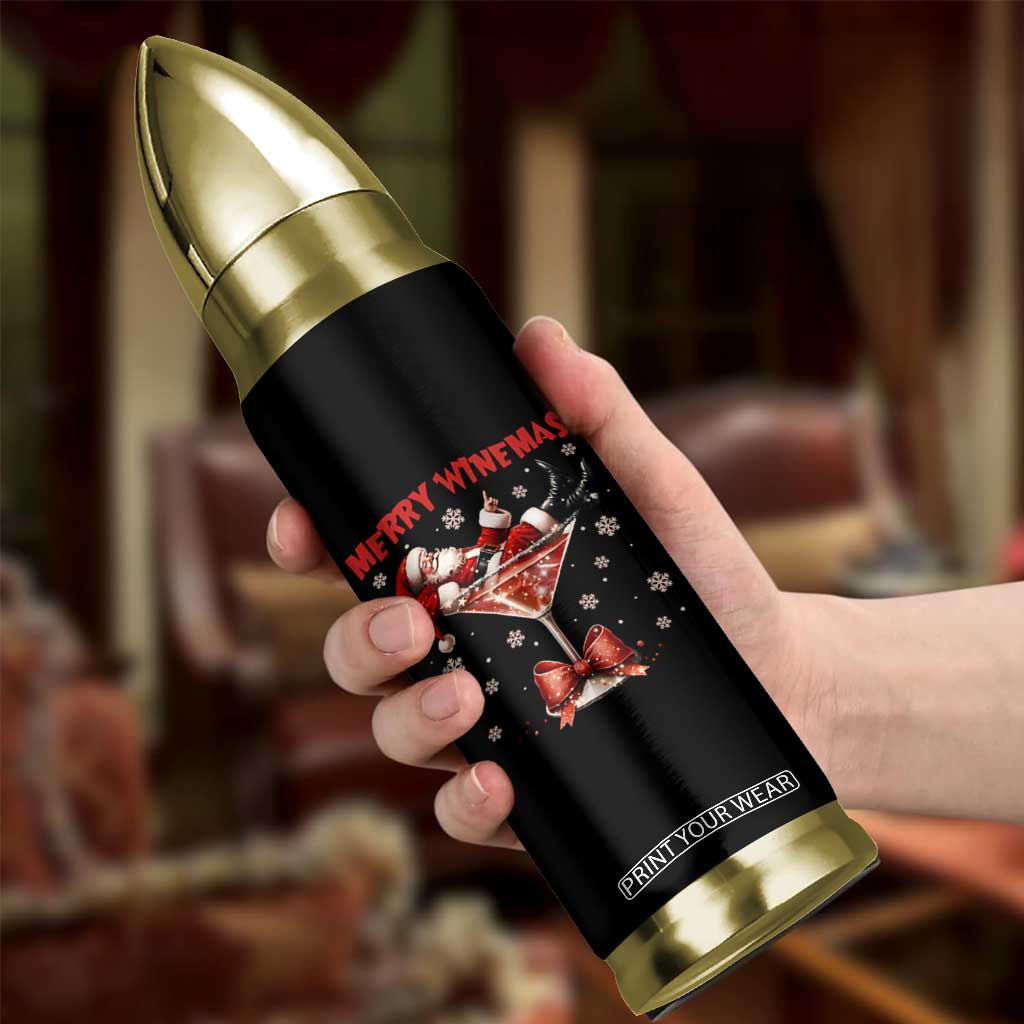 Funny Christmas Wine Bullet Tumbler Santa Feeling Xmas TS14 Print Your Wear