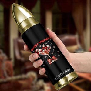 Funny Christmas Wine Bullet Tumbler Santa Feeling Xmas TS14 Print Your Wear