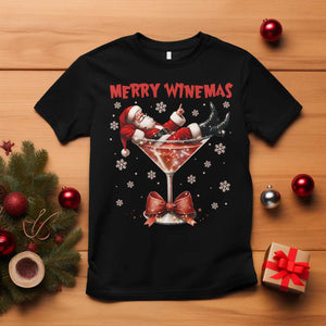 Funny Christmas Wine T Shirt Santa Feeling Xmas TS14 Black Print Your Wear