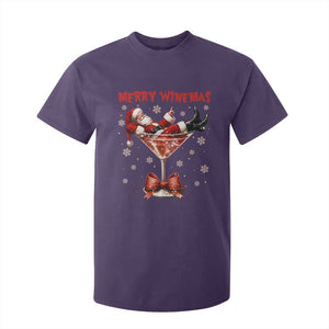 Funny Christmas Wine T Shirt For Kid Santa Feeling Xmas TS14 Purple Print Your Wear